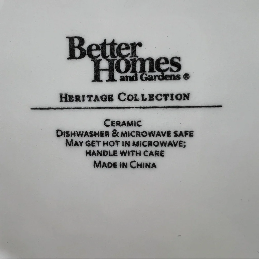 Better Homes & Gardens Heritage Collection Holiday Plates Set of 4 Ceramic